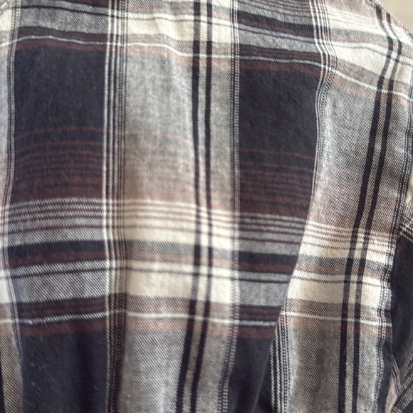 Classic plaid button down shirt meets adorable Nehru collar snd style style! - Picture 5 of 7